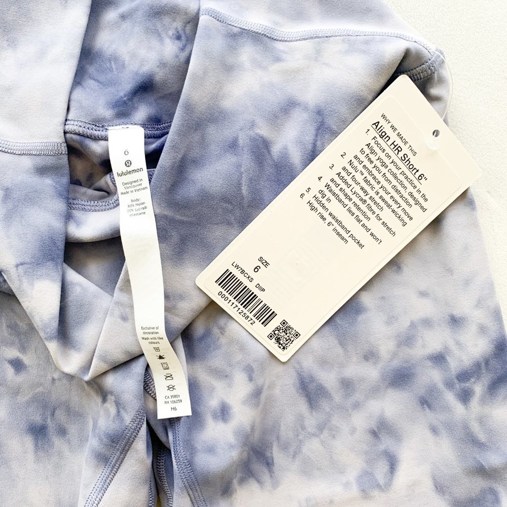 SOLD. Lulu Align Short 6” Diamond Dye Iced Iris - Picture 3 of 5